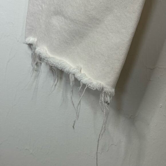 RE/DONE 70s Stove Pipe High Rise Straight Ankle Jeans in Vintage White size 25 - Picture 7 of 14